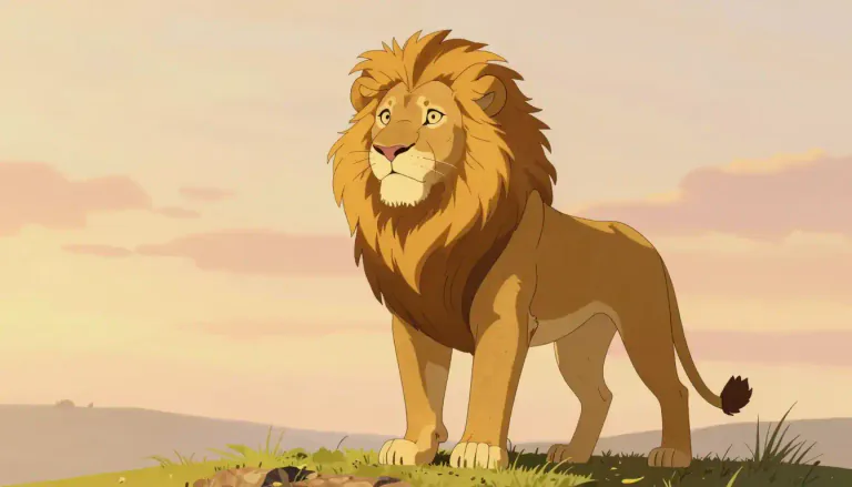 Visual representation of "lion" - A large wild cat that is the symbol of bravery and king of the jungle.