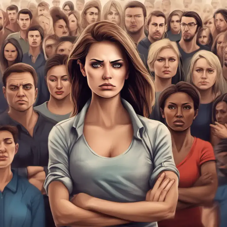 Visual representation of "brazen" - To face something boldly and without shame