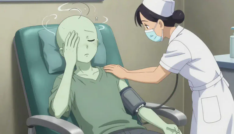 Visual representation of "hypotensive" - Describing a condition in which a person has low blood pressure, which may lead to symptoms such as dizziness or fainting.