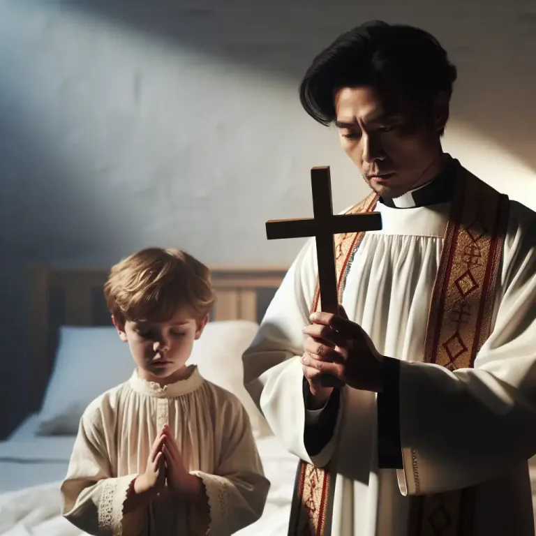 Visual representation of "exorcist" - A priest or clergyman who performs the rite of exorcism in the Christian faith.