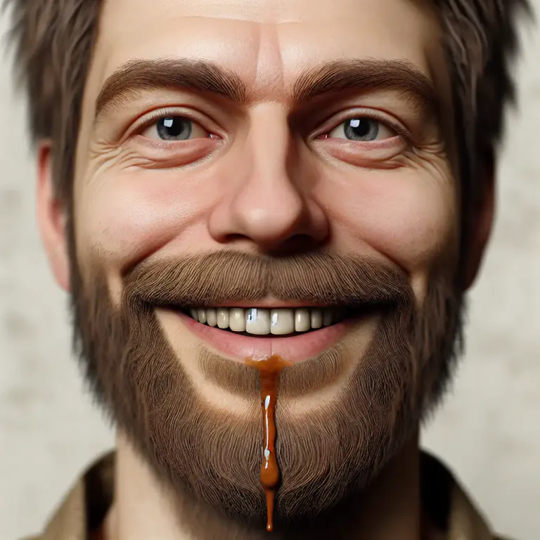 Visual representation of "dribble" - A small amount of liquid that falls slowly