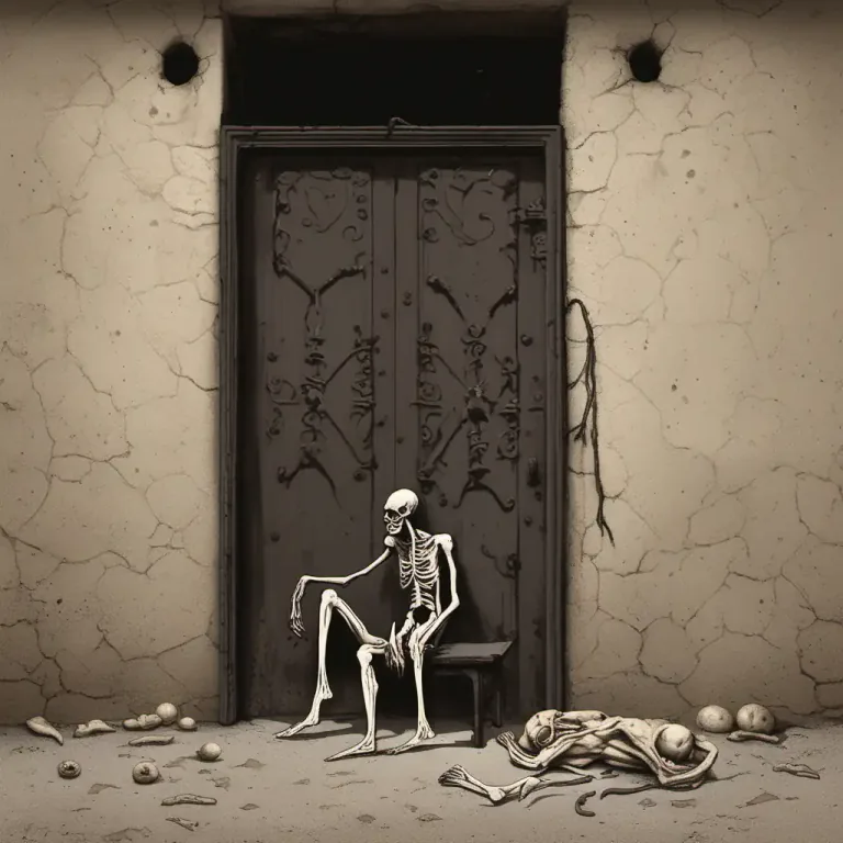 Visual representation of "to death" - Used to describe something that happens until someone or something dies or is completely destroyed.