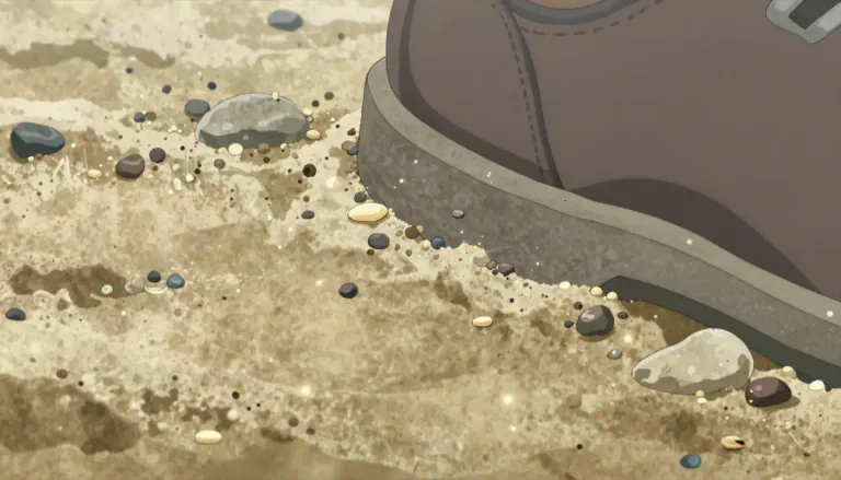 Visual representation of "grit" - Small, hard pieces of sand or stone