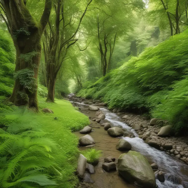 Visual representation of "crick" - A small stream or creek
