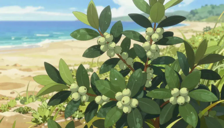Visual representation of "bayberry" - A fragrant shrub or small tree that belongs to the genus Myrica, which is often found in coastal areas.