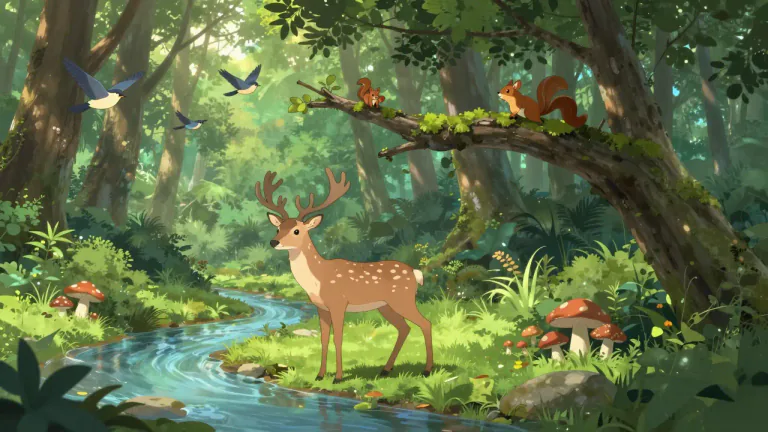 Visual representation of "habitat" - The natural home or environment of an animal, plant, or other organism