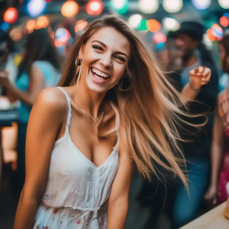 Visual representation of "gad around" - To frequently go out and enjoy oneself at social events or entertainment