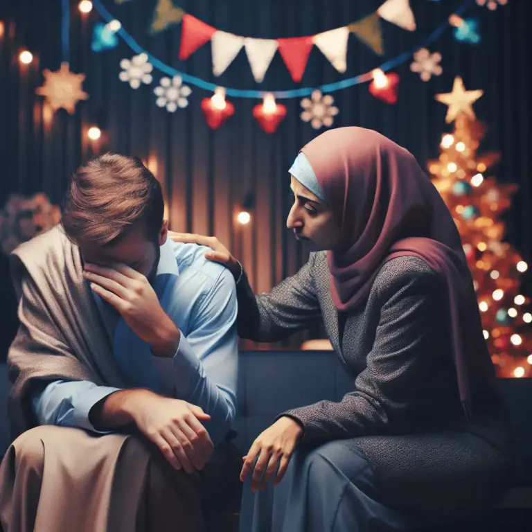 Visual representation of "pity" - Feel sorrow and compassion for someone due to their sufferings