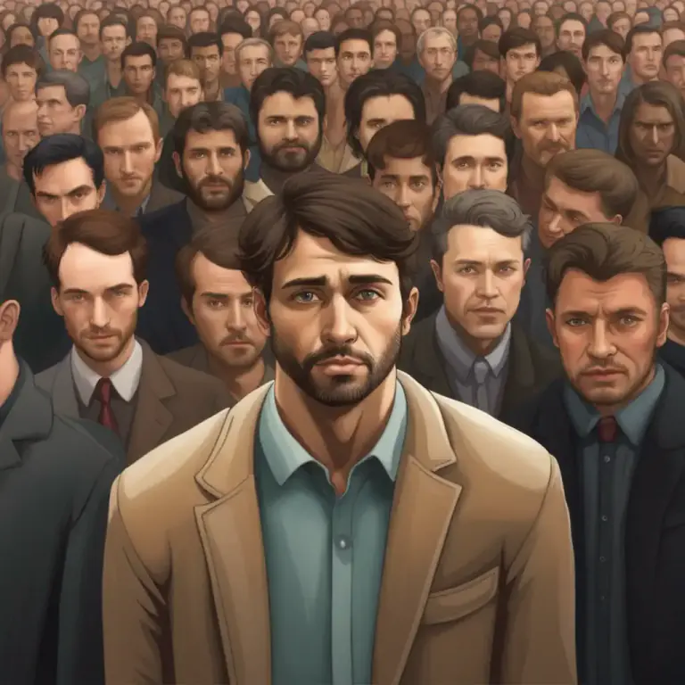 Visual representation of "deviant" - A person who behaves differently from what society considers normal