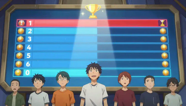 Visual representation of "leaderboard" - A leaderboard is a list that ranks participants according to their scores or achievements in a particular activity, often used in games or competitions.