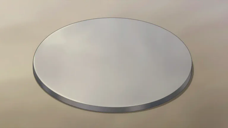 Visual representation of "discoid" - Describing a shape that is flat and circular, resembling a disc.