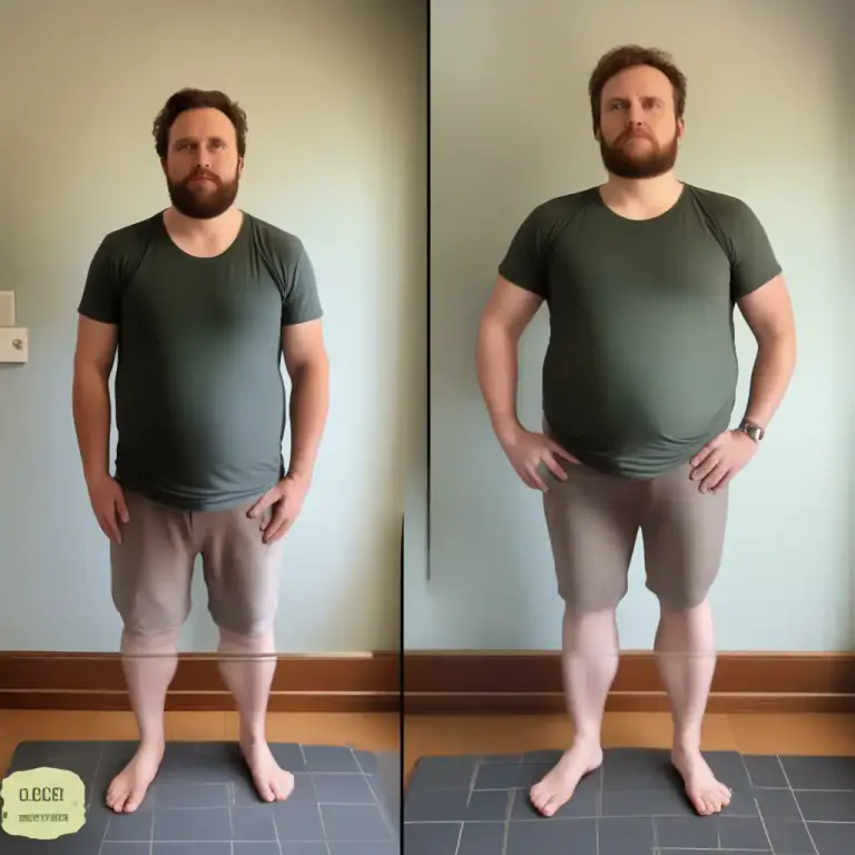 Visual representation of "get heavy" - To get physically heavier, often because of gaining weight