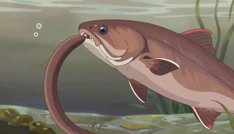Visual representation of "lamprey" - A type of fish that has a long body and attaches itself to other fish to feed.