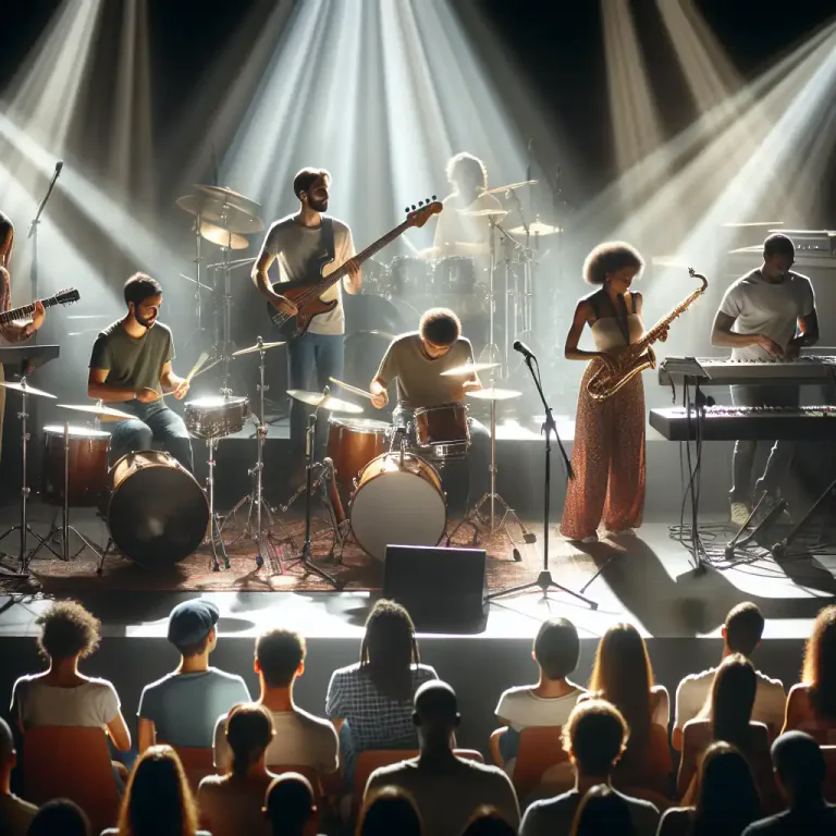 Visual representation of "in concert with somebody/something" - Cooperating or working together with someone or something