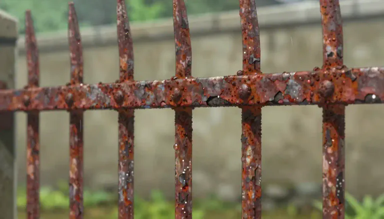 Visual representation of "corrode" - To slowly damage or destroy something over a period of time
