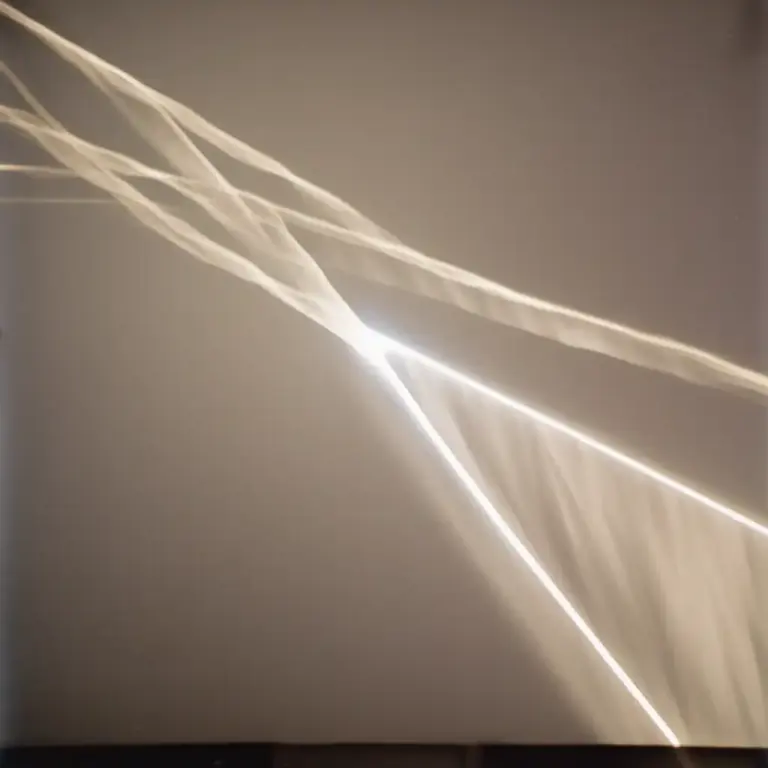 Visual representation of "ladder" - A sudden glaring of light; a quick light blaze.