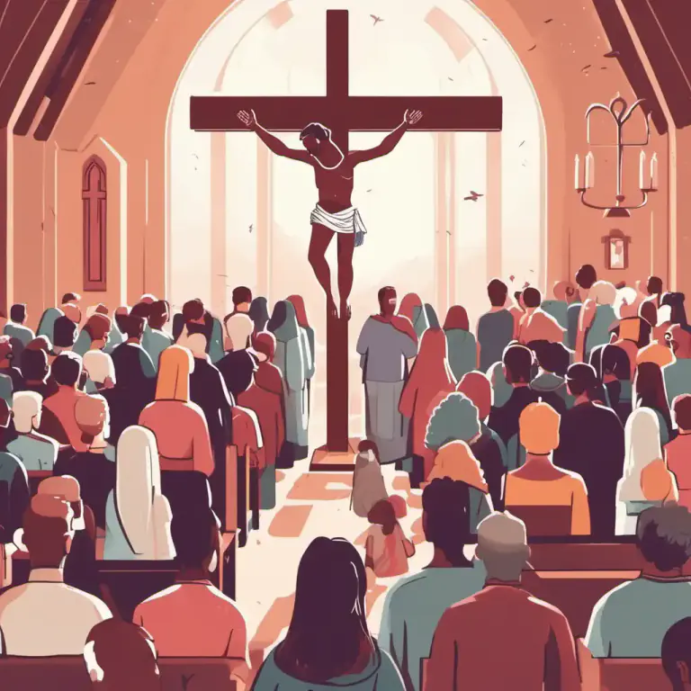 Visual representation of "friday" - In Christianity, the day Jesus Christ was crucified, observed as a day of spiritual reflection