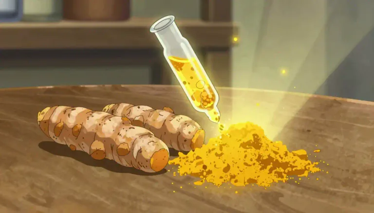 Visual representation of "curcumin" - Curcumin is a yellow compound found in turmeric, known for its medicinal properties and used in traditional remedies.