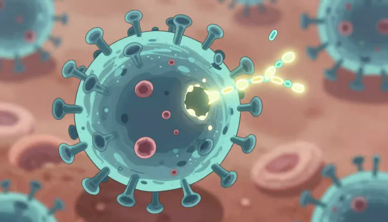 Visual representation of "neuraminidase" - Neuraminidase is an enzyme that catalyzes the hydrolysis of neuraminic acid, playing a critical role in the lifecycle of certain viruses, like influenza.