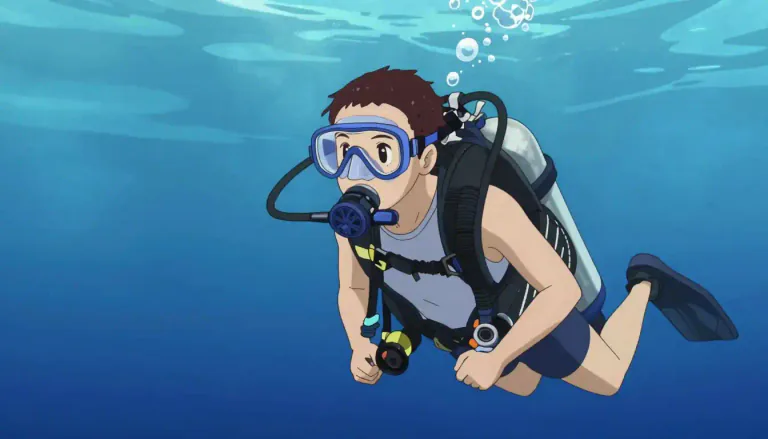 Visual representation of "scuba" - A type of diving that utilises a self-contained underwater breathing apparatus, allowing divers to explore underwater environments.
