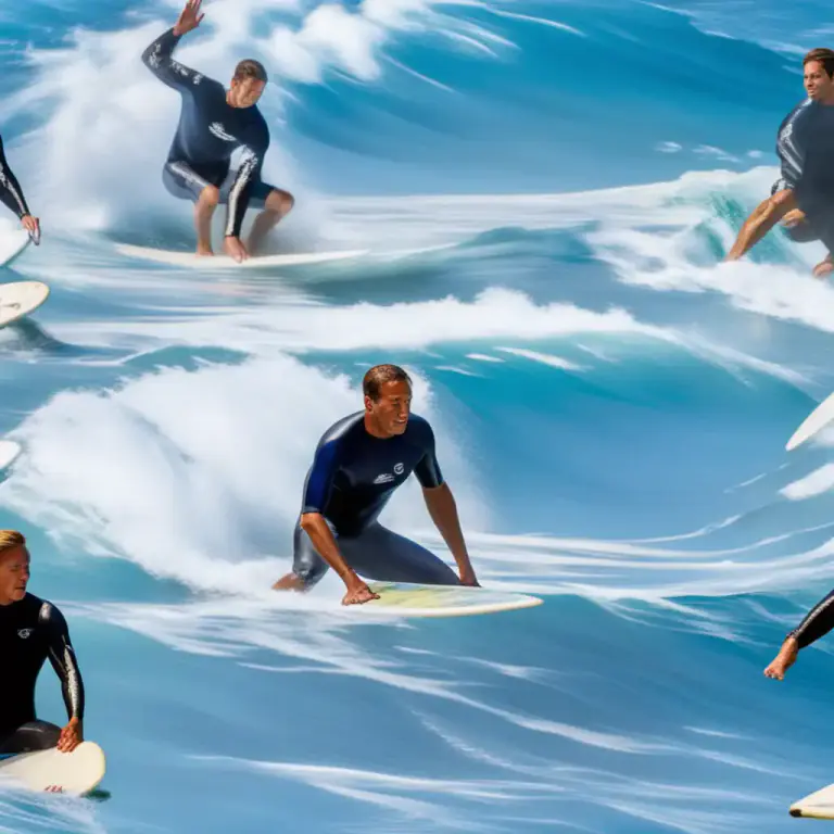 Visual representation of "surf" - An act of riding the waves on a surfboard.