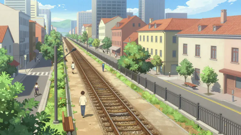 Visual representation of "highline" - A highline is a pathway built on a former railway track, elevated above ground, designed for walking, biking, and enjoying views.