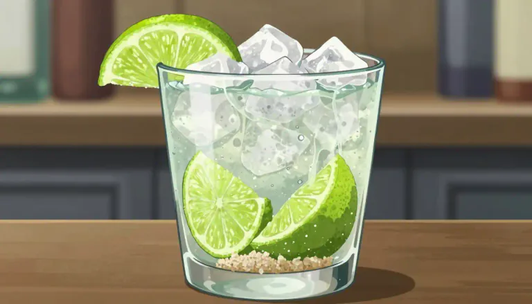Visual representation of "caipirinha" - A caipirinha is a traditional Brazilian cocktail made from cachaça, sugar, and lime, served over ice.