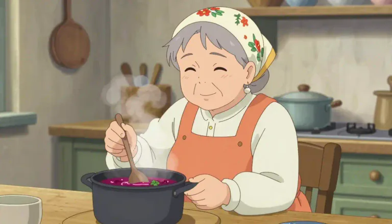 Visual representation of "babushka" - In Russian, 'babushka' means grandmother, particularly in a cultural or familial context.
