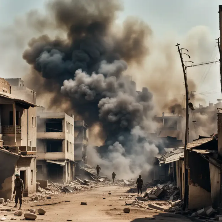 Visual representation of "belligerence" - The condition of being at war or in a conflict.