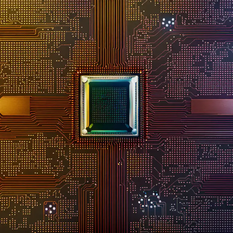 Visual representation of "nanotechnology" - A science that deals with developing materials or devices within the nanometer scale (one billionth of a meter).