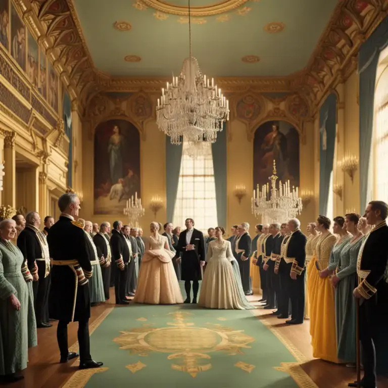 Visual representation of "levee" - A formal reception of visitors or guests.