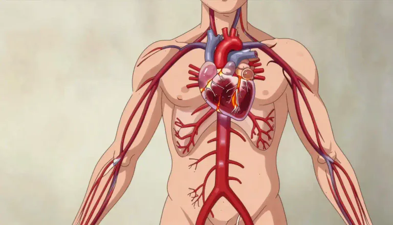 Visual representation of "arterial" - Related to the blood vessels that take blood from the heart to every part of the body