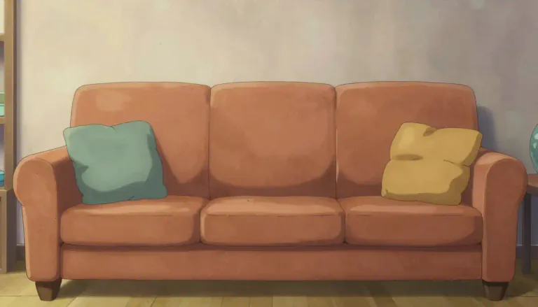 Visual representation of "sofa" - A long seat usually for multiple persons, with a back and armrests.