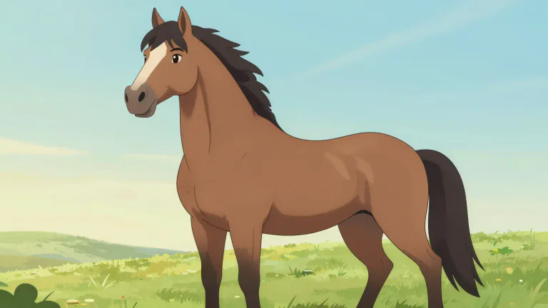 Visual representation of "stallion" - A male horse that is not castrated, particularly an adult one that is used for breeding.
