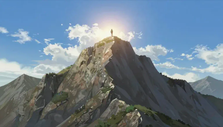 Visual representation of "peak" - The highest or top point of something, often in terms of an amount or a period of time.