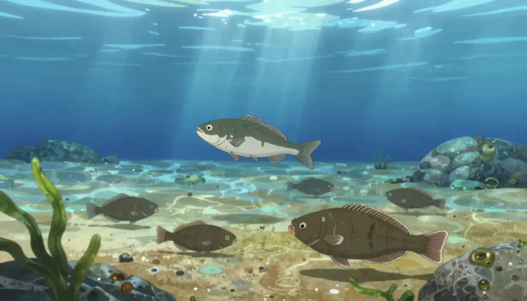 Visual representation of "groundfish" - Fish that live on or near the sea floor, often sought after for food.