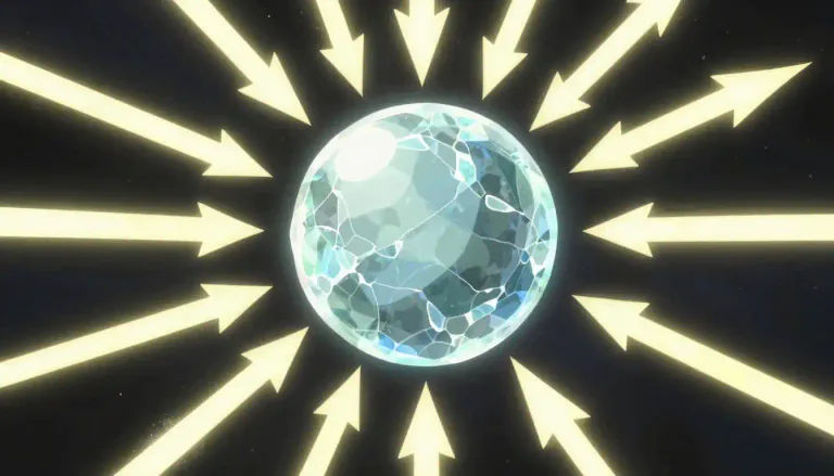 Visual representation of "isotropic" - Having physical properties that are the same in all directions.