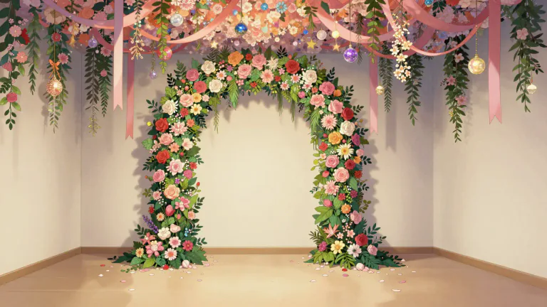 Visual representation of "bedeck" - To decorate or cover something with ornaments or other attractive items