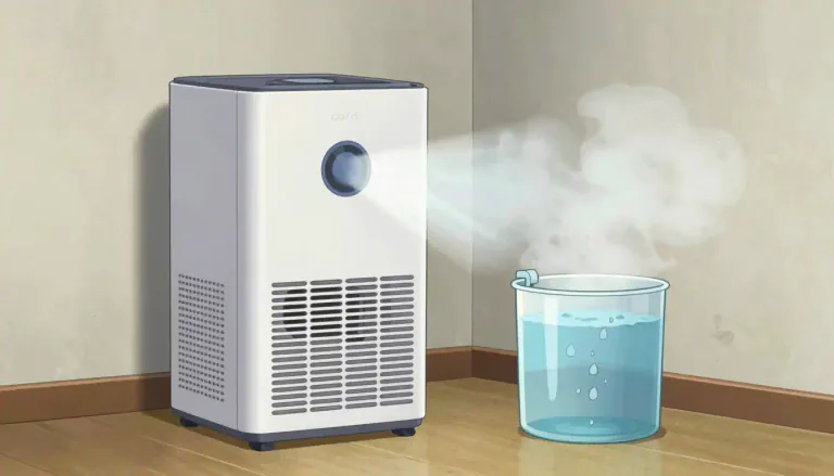 Visual representation of "dehumidification" - The process of removing moisture from the air or a substance.