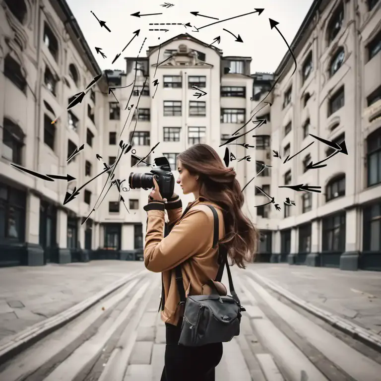 Visual representation of "angle" - The direction from which something approaches or is looked at.