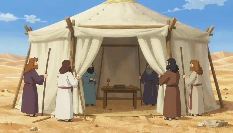 Visual representation of "tabernacle" - A movable or fixed hut, tent, or box for worship in the Jewish faith.