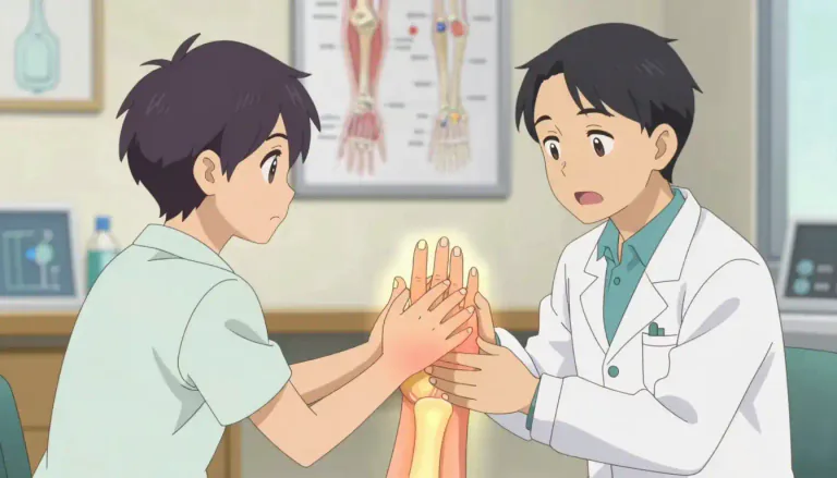 Visual representation of "rheumatologic" - Relating to the branch of medicine concerned with the diagnosis and treatment of rheumatic diseases.