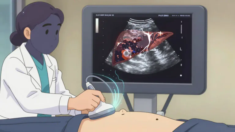 Visual representation of "echogenicity" - The quality of being capable of reflecting ultrasound waves, which helps in creating images of the structures within the body.