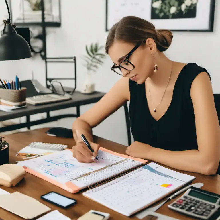 Visual representation of "plan out" - To carefully think about and decide on a detailed plan for doing something in the future.