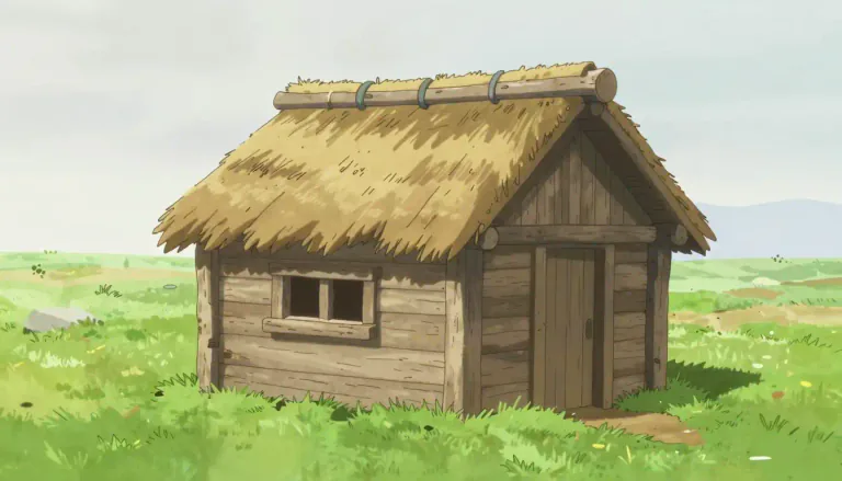 Visual representation of "hut" - A small and simple building, often made of wood
