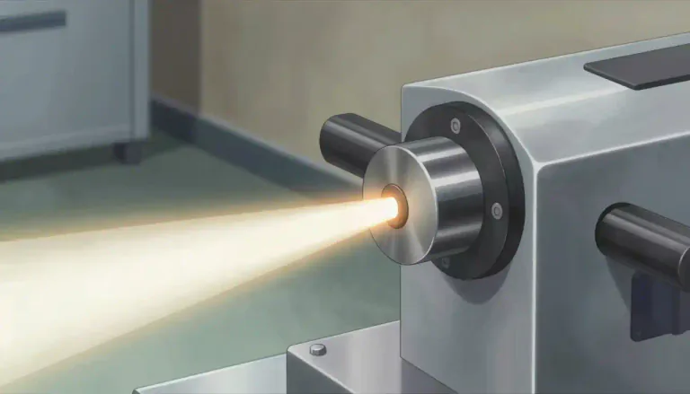 Visual representation of "collimator" - A device used to narrow a stream of particles or waves, ensuring that they move in parallel lines.
