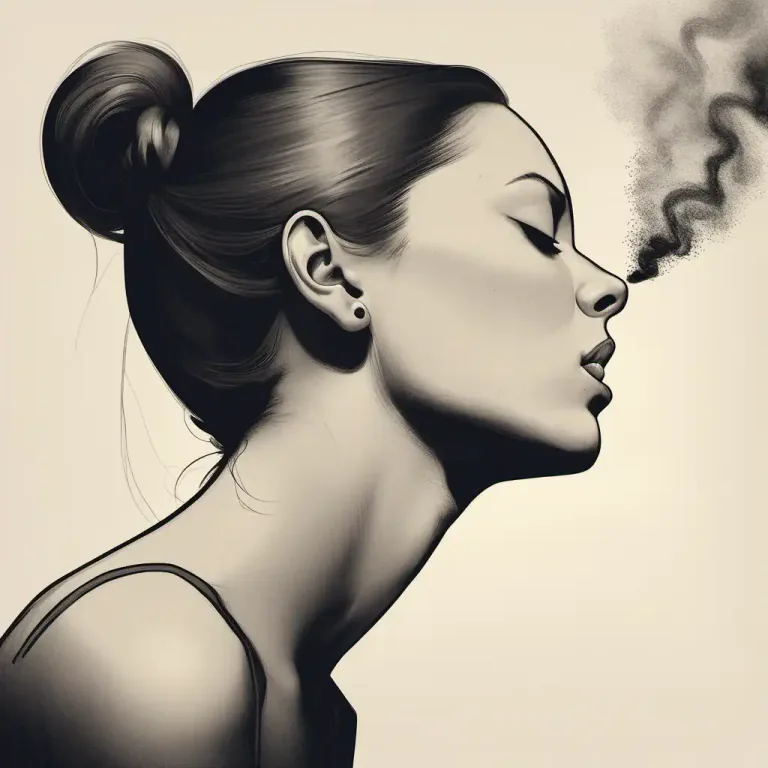 Visual representation of "aspiration" - The action of pronouncing a sound with an exhalation of breath.