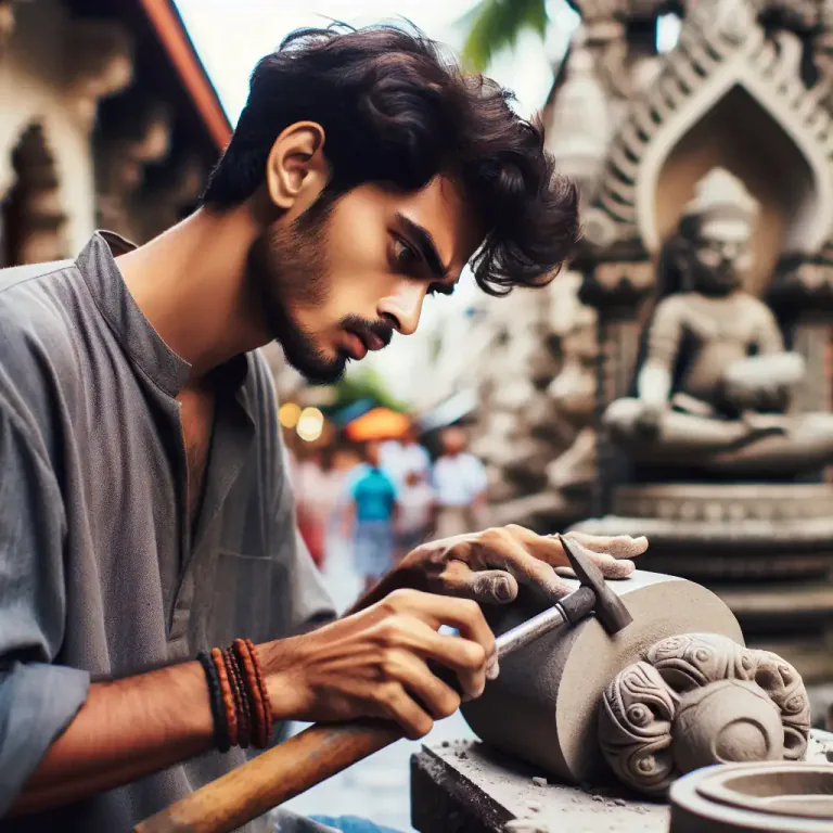 Visual representation of "stonework" - The skill or activity of making things from stone