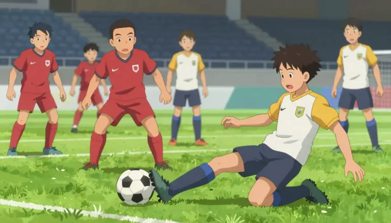 Visual representation of "fullback" - In football (soccer), a fullback is a defensive player positioned on the left or right side of the defense, responsible for blocking the opposition and aiding in attacks.