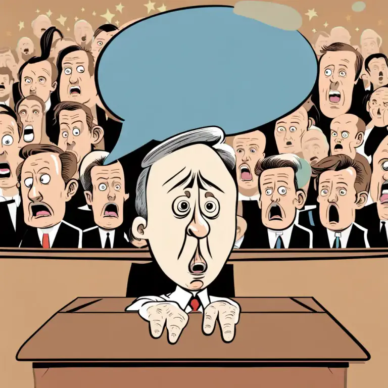 Visual representation of "shock horror" - Used ironically to express no surprise at all